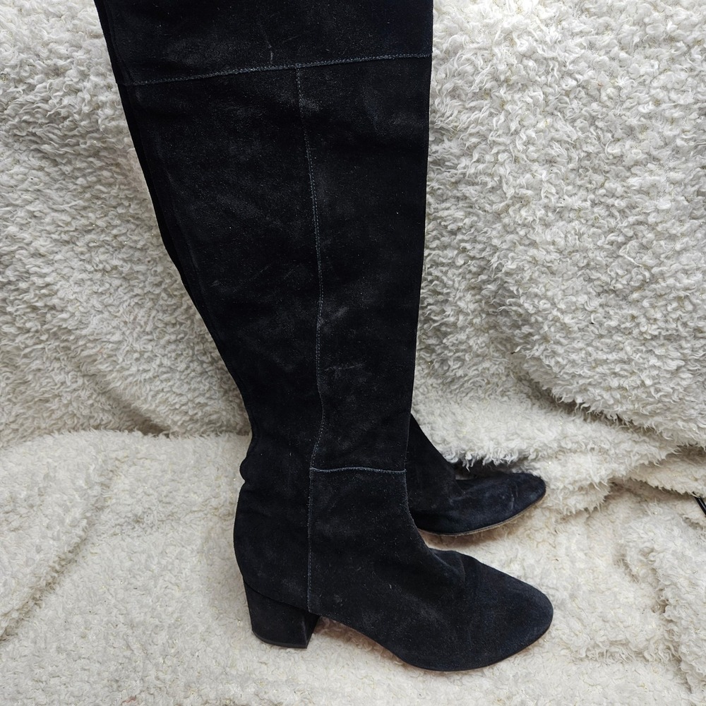 Club Monaco Andreea Black Suede Leather Over the Knee Boots sz‎ 39